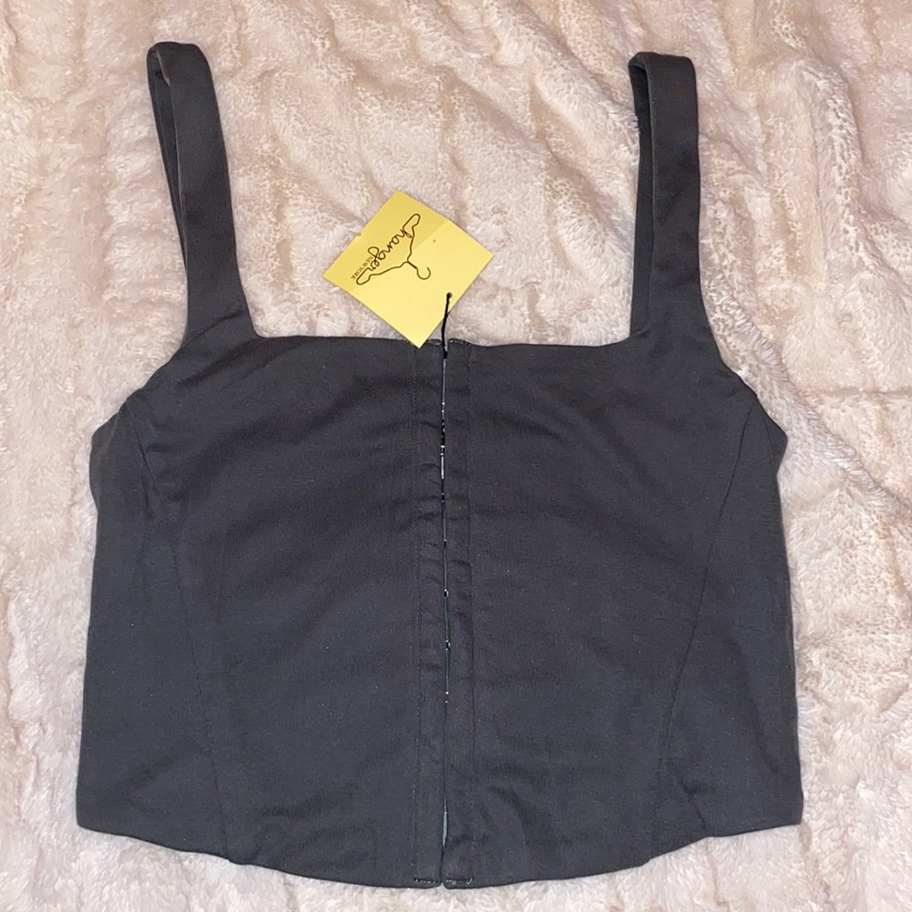 NWT olive/army green crop top